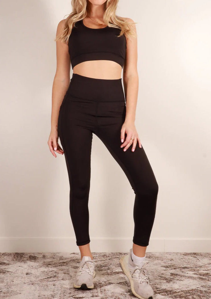 Tank Crop Top & High Waist Leggings Set (CAPELLA)